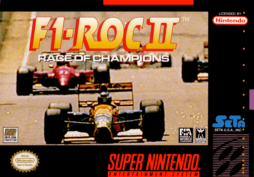 F1 ROC II Race of Champions box art for Super Nintendo